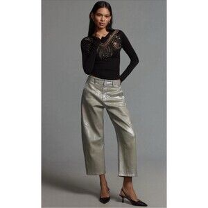 Anthropologie Appliqué Top Long Sleeve Black Beaded Preppy Retro Boho Sz 3X NWT